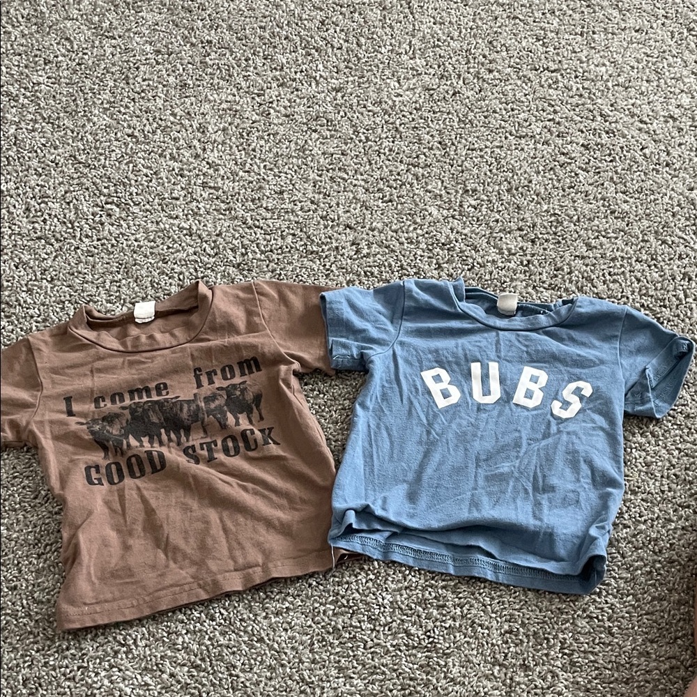 Baby Graphic T-Shirts - Brown and Blue